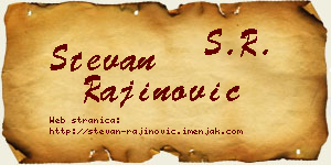 Stevan Rajinović vizit kartica